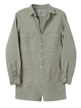 Frank & Eileen Ireland Romper linen button down long sleeve excellent condition